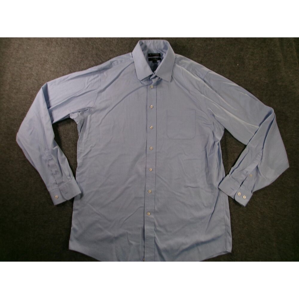 Kirkland Shirt Men Extra Large Blue Tailored Fit Classic Workwear Non Iron